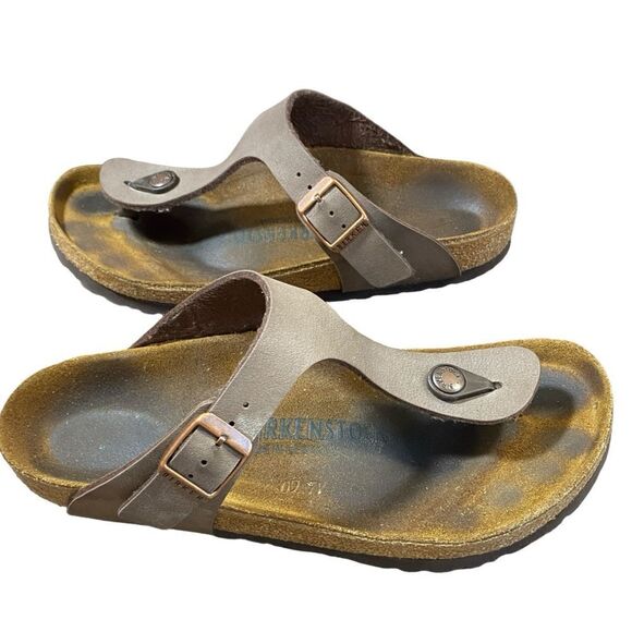 Women's Birkenstock Gizeh Birko-Flor Brown Thong Sandals Size 37 - Picture 7 of 11